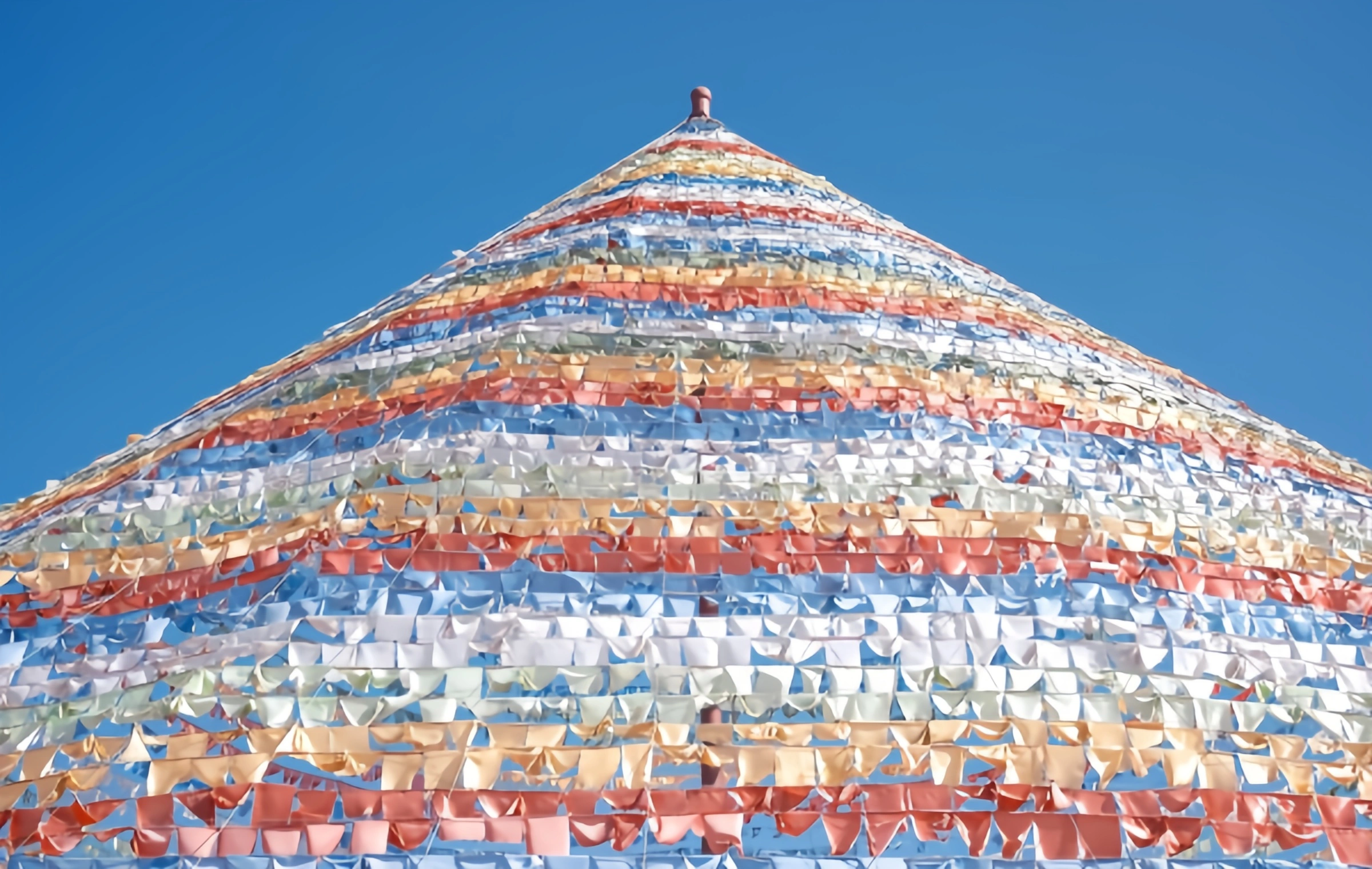 Shangri La Sutra Banner: Ein visuelles Bild von Glaubenssymbolen zu Himmel Gemälde-2