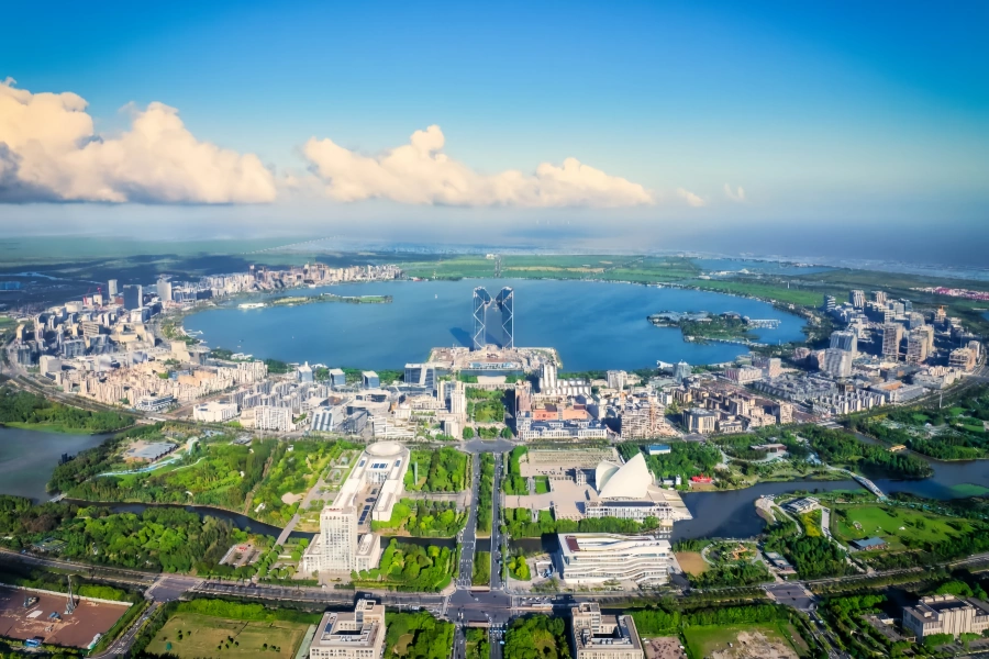 Dishui湖:ブループリントの計画から海岸ニューシティのブルーハートへの旅